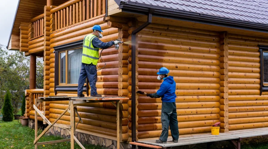 impregnacja drewnianego domu