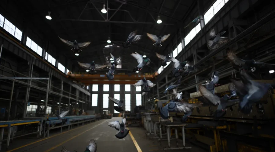 wyłapywanie gołębi